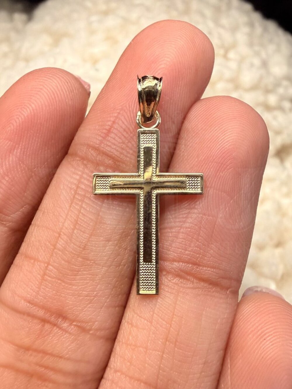 14K Yellow Gold Latin Cross Pendant